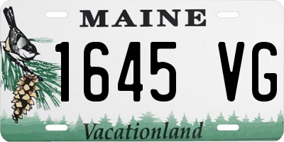 ME license plate 1645VG