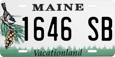 ME license plate 1646SB