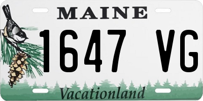 ME license plate 1647VG