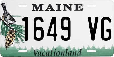 ME license plate 1649VG