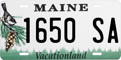 ME license plate 1650SA