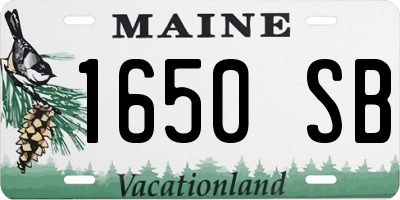 ME license plate 1650SB