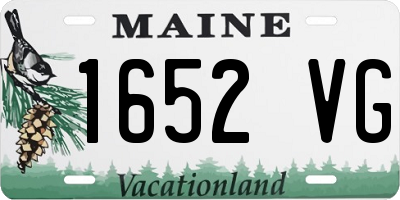ME license plate 1652VG