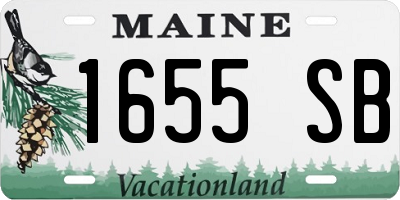 ME license plate 1655SB