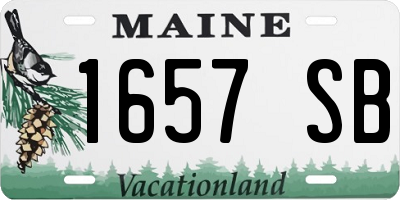 ME license plate 1657SB
