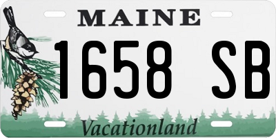 ME license plate 1658SB