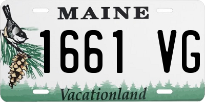 ME license plate 1661VG