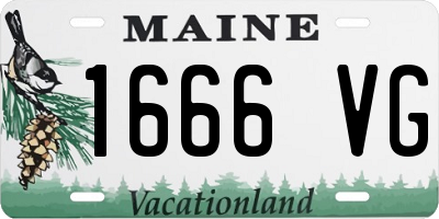 ME license plate 1666VG