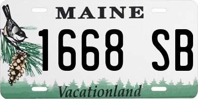 ME license plate 1668SB