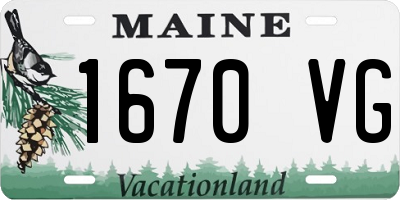 ME license plate 1670VG