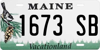 ME license plate 1673SB