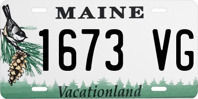 ME license plate 1673VG