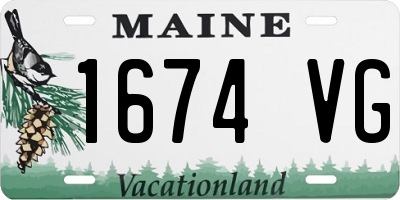 ME license plate 1674VG