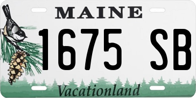 ME license plate 1675SB
