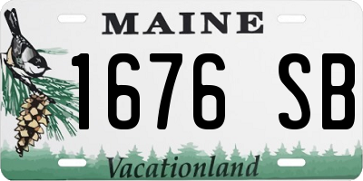 ME license plate 1676SB