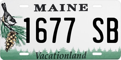 ME license plate 1677SB
