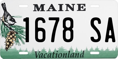 ME license plate 1678SA