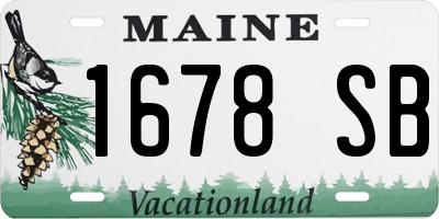 ME license plate 1678SB