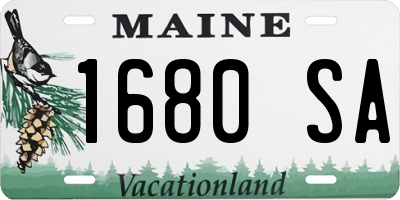 ME license plate 1680SA