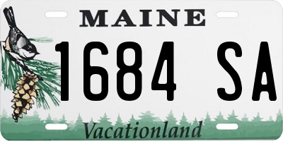 ME license plate 1684SA