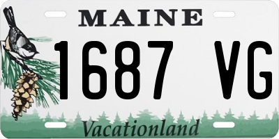 ME license plate 1687VG