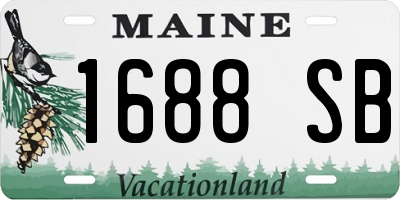 ME license plate 1688SB