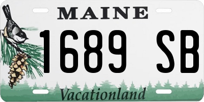 ME license plate 1689SB