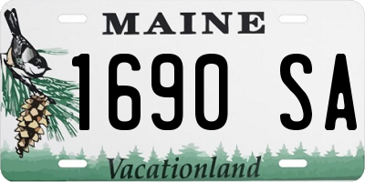 ME license plate 1690SA