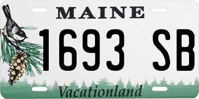 ME license plate 1693SB