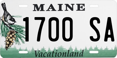 ME license plate 1700SA