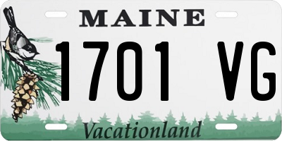 ME license plate 1701VG