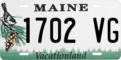 ME license plate 1702VG
