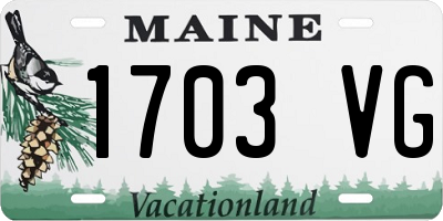 ME license plate 1703VG