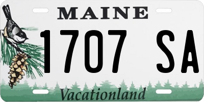 ME license plate 1707SA