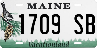 ME license plate 1709SB