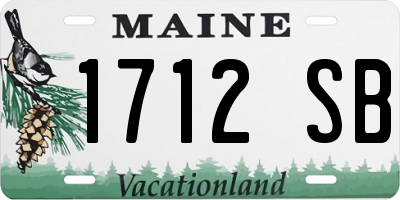 ME license plate 1712SB