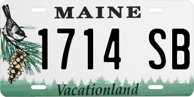 ME license plate 1714SB