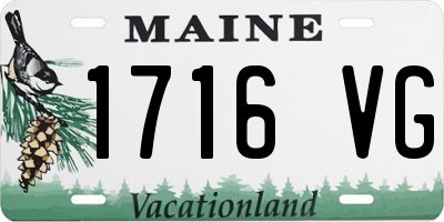 ME license plate 1716VG