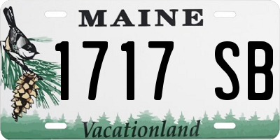 ME license plate 1717SB