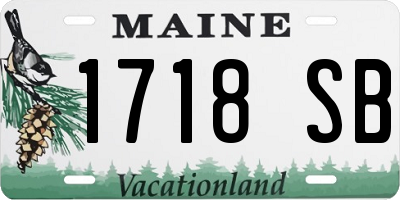 ME license plate 1718SB