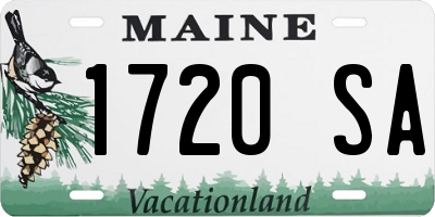 ME license plate 1720SA