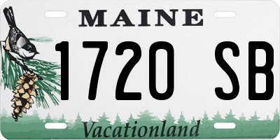 ME license plate 1720SB