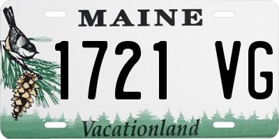 ME license plate 1721VG