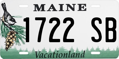 ME license plate 1722SB
