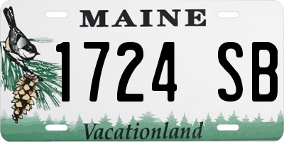 ME license plate 1724SB