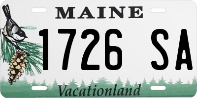 ME license plate 1726SA
