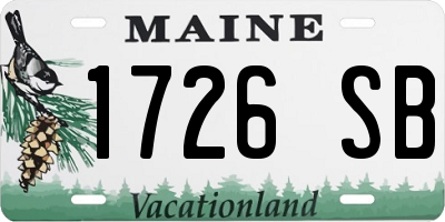 ME license plate 1726SB