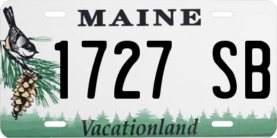 ME license plate 1727SB