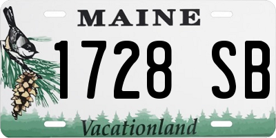 ME license plate 1728SB