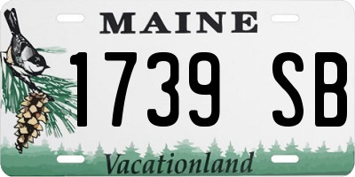 ME license plate 1739SB